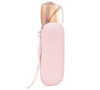 Linkidea Oversized Sunglasses Pouch, Large Frame Glasses Pouch for Sunglass, Eyeglasses Travel Bag Compatible with Rayban Old Aviator/Caravan Reverse Square/William Titanium Square (Pink)