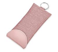 Linkidea Oversized Sunglasses Pouch, Large Frame Glasses Pouch for Sunglass, Eyeglasses Travel Bag Compatible with Rayban Aviator Titanium/Caravan Reverse/Various Brand Models (Pink)