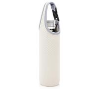 Linkidea Plastic Bottled Water Sleeve with Carry Strap Compatible with 16.9/20 Fl Oz Lifewtr, Smartwater, Portable Disposable Water Bottle Cover Holder for Outdoor, Off White