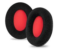 Linkidea Replacement Ear Pads for HyperX Cloud Stinger/Flight/X/II/III/Alpha/Core/Mix Headphones (Velour/Black Red)