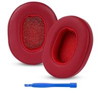 Linkidea Replacement Ear Pads for Skullcandy Crusher Wireless/Evo/ANC, Hesh 3/ Evo/ANC, Venue ANC Headphones, Ear Cushions (Protein Leather/Red)