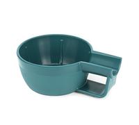 Linkidea Shaving Lather Bowl with Handle for Men, Wide Mouth Shaving Mug with Textured Base for Easy Foam, Non-Slip Grip Wet Shaving Soap Bowl (Blue)