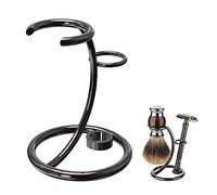 Linkidea Shower Shaving Brush Stand, Stainless Steel Safety Razor Holder, Comaptible with Vikings Blade Chieftain, Emperor Augustus Razor (Brushed Nickel)