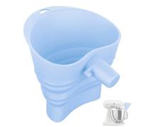 Linkidea Silicone Pouring Shield for Stand Mixer, Foldable Funnel Splash Guard Attachment, Kitchen Mixing Bowl Spout, Compatible with KitchenAid Artisan Ksm150 5QT (Blue)