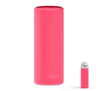 Linkidea Silicone Water Bottle Sleeve Compatible with Owala FreeSip 24oz, Anti-Slip Protector Waterbottle Boot, Bottle Bumper Cover, Bright Pink