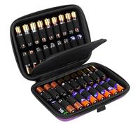 Linkidea Small Hard Case Battery Organizer Storage Box, Portable Holder and Carrying Container for 36 AA AAA Cells, Compact Travel Storage Case (Purple)