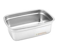 Linkidea Stainless Steel Liner Replacement for 1.2L Electric Lunch Box, Removable Insert Tray Compatible with THZDMI & Lunheat, 7.4 inch Length, Dishwasher Safe (Silver)