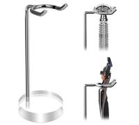 Linkidea Stainless Steel Razor Stand, Shaving Holder Weighted Acrylic Base, Compatible with Gillette ProGlide Power, Merkur 23C, Schick Hydro Sensitive (Silver)