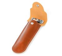 Linkidea Travel Razor Case, Slim Vegan Leather Protective Sleeve Pouch for Cartridge Razors, Compatible with Gillette Fusion5, Sensor3, Dorco Pace 6 (Brown)