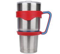 Linkidea Tumbler Handle Compatible with 30oz YETI Rambler, OZARK TRAIL Tumbler, Portable Anti Slip Travel Mug Grip, Red