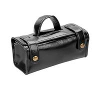 Linkidea Vegan Leather Razor Travel Case, Manual & Electric Shaver Carrying Bag with Handle, Compatible with Philips Shaver 2400, Gilletee Fusion5 Power, Fusion 5 ProGlide Razor (Black)