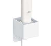 Linkidea Wall Mount Electric Toothbrush Charger Holder with Cable Organizer, Self-Adherent Powered Tooth Brush Stand Compatible with Oral-B iO Series 7/8/9 Round Charger Only