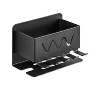 Linkidea Wall Mount Toothbrush Holder for Shower, 4 Slot Stainless Steel Adhesive Toothbrush and Toothpaste Hanger, Organizer Compatible with Colgate Extra Clean, Oral-B CrossAction(Black)