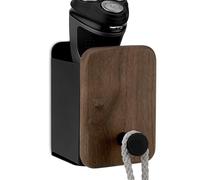 Linkidea Wall Mounted Electric Shaver Holder, Compatible with Braun Series 3-9, Shaver Storage Holder for Bathroom (Black)