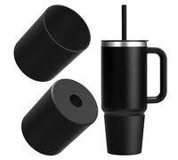 Linkidea Water Bottle Boot Compatible with Hydro Flask Travel Tumbler 28oz/40oz, Silicone Water Bottle Bottom Sleeve Cover Protector, Bottle Bumper (Black / 2 Pack)