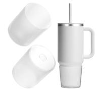 Linkidea Water Bottle Boot Compatible with Hydro Flask Travel Tumbler 28oz/40oz, Silicone Water Bottle Bottom Sleeve Cover Protector, Bottle Bumper (Clear / 2 Pack)