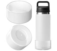 Linkidea Water Bottle Boot Compatible with YETI Rambler Bottle 26oz, Yonder 34oz, Silicone Anti-Slip Water Bottle Bottom Sleeve Cover Protector (Clear White / 2 Pack)