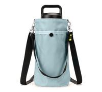 Linkidea Water Bottle Carrier Compatible with YETI Rambler Bottle 18oz/26oz, Owala FreeSip 24oz, Waterbottle Sling Bag Holder with Shoulder Strap, Light Blue