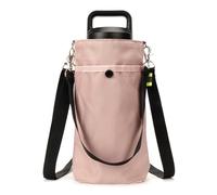 Linkidea Water Bottle Carrier Compatible with YETI Rambler Bottle 18oz/26oz, Owala FreeSip 24oz, Waterbottle Sling Bag Holder with Shoulder Strap, Pink