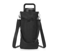 Linkidea Water Bottle Carrier Compatible with YETI Rambler Bottle 18oz/26oz, Owala FreeSip 24oz, Waterbottle Sling Bag Holder with Shoulder Strap, Black