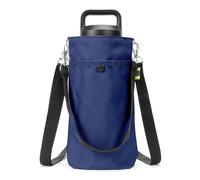 Linkidea Water Bottle Carrier Compatible with YETI Rambler Bottle 18oz/26oz, Owala FreeSip 24oz, Waterbottle Sling Bag Holder with Shoulder Strap, Navy Blue