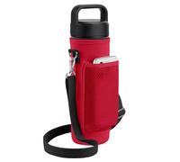Linkidea Water Bottle Carrier with Shoulder Strap Compatible with YETI Rambler Bottle 26oz, Yonder 25oz, Waterbottle Sling Bag Holder with Mesh Phone Pocket, Red