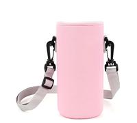 Linkidea Water Bottle Carrier with Strap Compatible with Simple Modern Summit Collection 32oz, Hydro Flask Wide Mouth, Waterbottle Sling Bag Holder with Shoulder Strap (Pink)