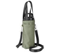 Linkidea Water Bottle Carrier with Strap Compatible with YETI Rambler Bottle 18oz, Owala FreeSip 24oz, Lightweight Waterbottle Sling Bag Holder with Shoulder Strap for Travel, Green