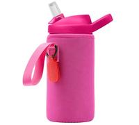 Linkidea Water Bottle Sleeve Compatible with CamelBak Eddy+ Tritan 14oz, Steel 12oz Kids Bottle, Waterbottle Holder Bag with Name Tag, Rose Red