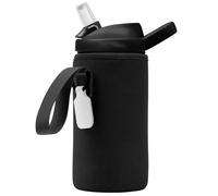 Linkidea Water Bottle Sleeve Compatible with CamelBak Eddy+ Tritan 14oz, Steel 12oz Kids Bottle, Waterbottle Holder Bag with Name Tag, Black