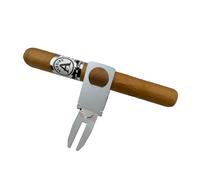 Linkidea Zinc Alloy Cigar Holder Golf Cart, Recreation Golf Plug-in Cigar Holder, Golf Cart Cigar Holder Clip Divot Tool and Ball Marker (Silver)