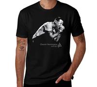 Linkin Music Park - Chester & Bennington Retro Tribute T-Shirt - 1976-2017 Memorial Vintage Rock Band Tee for Men and Women Style M