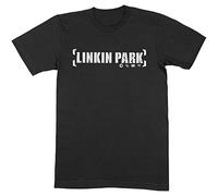 Rock Off Trade Unisex T-Shirt – Linkin Park Bracket Logo – Black – Large