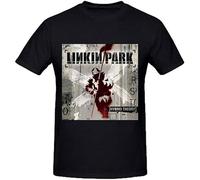 Linkin Park Hybrid Theory T Shirts for Men Crew Neck Black L