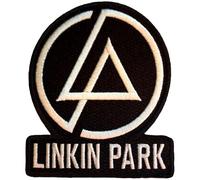 Linkin Park Logo Woven Concentric Text Iron On Patch (One Size) (Black/Beige)