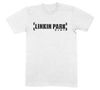 Linkin Park Men's Bracket Logo Cotton T-Shirt in White | Size: 2XL Linkin Park White 2XL