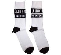 Linkin Park Men's LP Repeat Print Ankle Socks in White | Size: 4-7 Linkin Park White 4-7