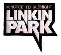 Linkin Park Minutes to Midnight Woven Iron On Patch Black/White One Size