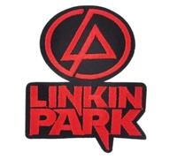 linkin park patch red and black 8x5.5cm iron-on rock music badge
