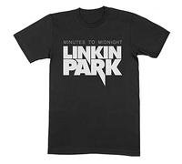 Linkin Park T-Shirt Minutes To Midnight Official Licensed Short Sleeve Black Men Boy Short Sleeve (L), White Black