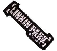 Linkin Park Woven Bracket Logo Iron On Patch (One Size) (Black/White)