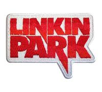 Linkin Park Woven Logo Iron On Patch (One Size) (White/Red)
