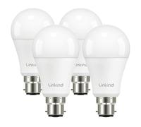 Linkind B22 Bayonet LED Light Bulb 100w Equivalent, Warm White 2700K, 13.5W 1521lm Super Bright B22d LED Bulbs, GLS BC Energy Saving Bulbs, Non-Dimmable, 4 Pack