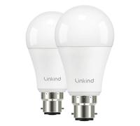 Linkind Bayonet Light Bulb 100w Equivalent,Daylight White 5000K, 13.7W 1600lm Super Bright B22d LED Bulbs,BC GLS Energy Saving Bulbs, Non-Dimmable, 2 Pack