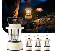 Linkind Camping Light Battery Powered, Retro Style Dimmable Warm White and Daylight Waterproof Camping Lamp, Up to 200H Run Time, Portable Atmosphere Tent Lights for Indoor & Outdoor Use, 4 Pack