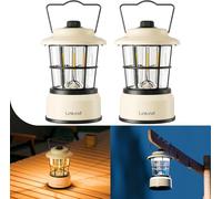 Linkind Camping Light Battery Powered, Retro Style Dimmable Warm White and Daylight Waterproof Camping Lamp, Up to 200H Run Time, Portable Atmosphere Tent Lights for Indoor & Outdoor Use