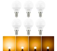 Linkind E14 Dimmable LED Bulb, Golf Ball P45 Bulb, Small Edison Screw (SES), 4.5W (40W Equivalent), 2700K Soft White, 6-Pack