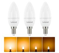 Linkind E14 Dimmable LED Bulbs, Warm White 2700K, B35 Small