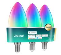 Linkind E14 Smart Bulb, LED Colour Changing Light Bulb with Matter Support