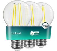 Linkind E27 LED Bulb, Ultra-efficient 7.2W=100W Equivalent, 2700K Warm